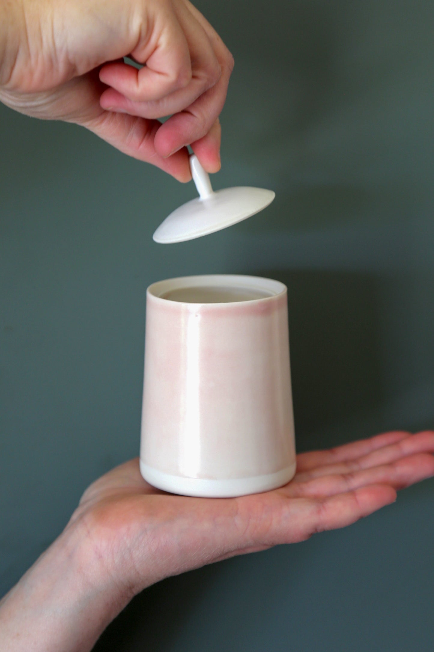 Pink Lidded Jar