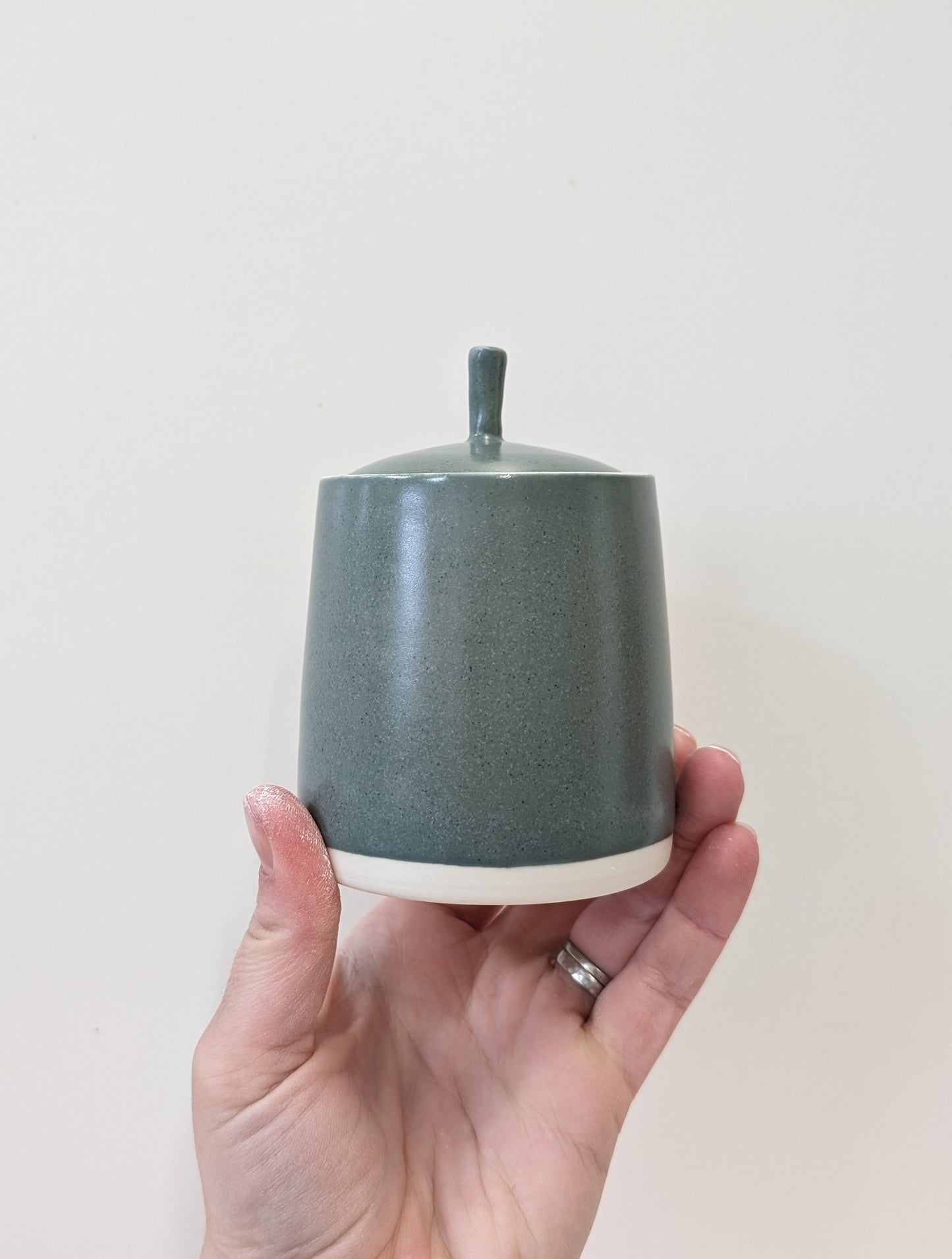 Forest Green Lidded Jar